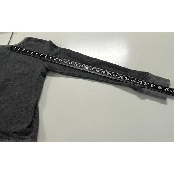 Abercrombie & Fitch Y2K Sweatshirt Womens Medium Gray Raised Logo New York - Picture 7 of 11